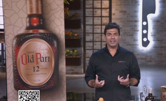 Felipe Bronze dá dica de harmonização com whisky Old Parr (Reprodução/Record TV)